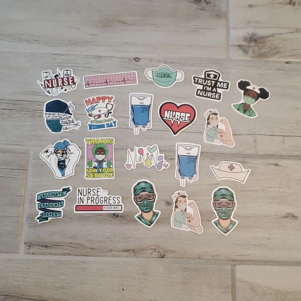 Nurse Nursing Student Themed Stickers Set Of 20